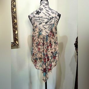 Spaghetti strap flora flowy top